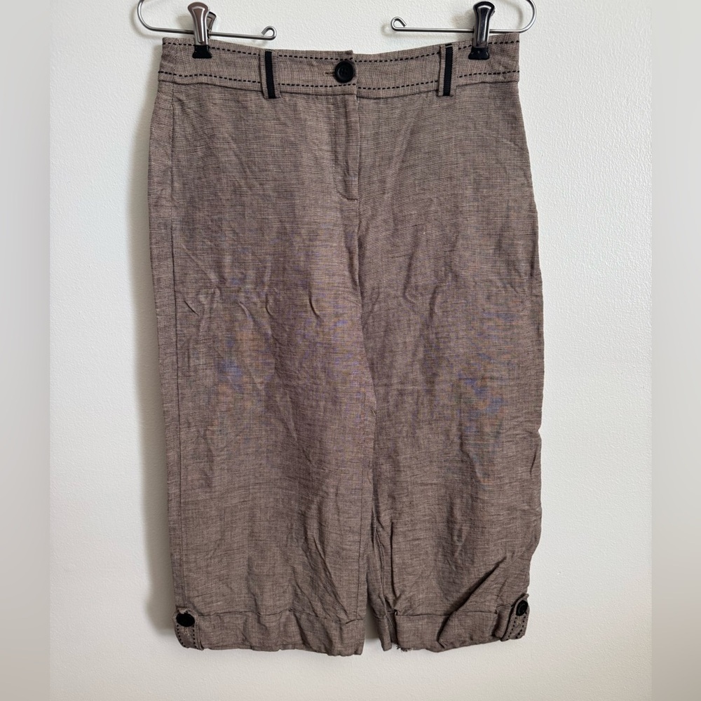 Vintage White House Black Market Tweed Chino Bermuda Capris